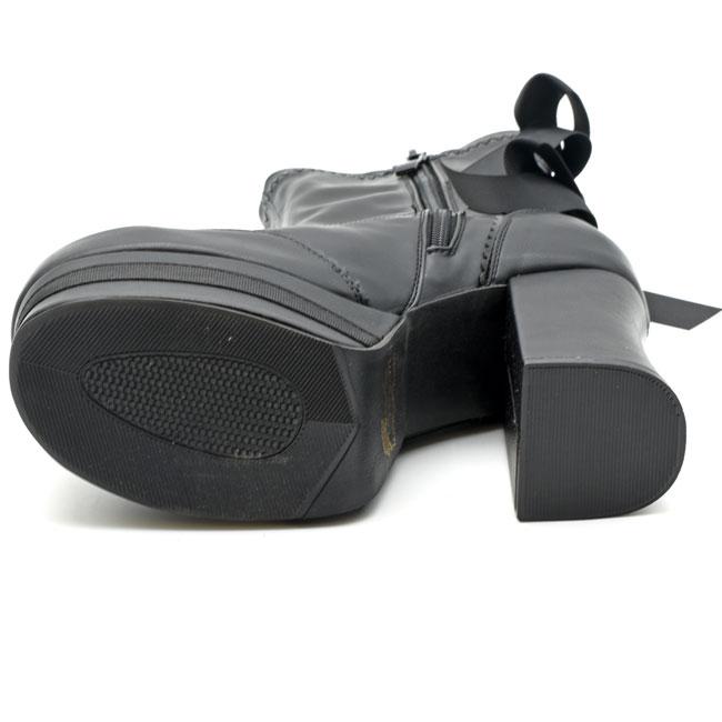 YOSUKE（ヨースケ） ブーツ レディース 黒 白 厚底ブーツ ブーティー