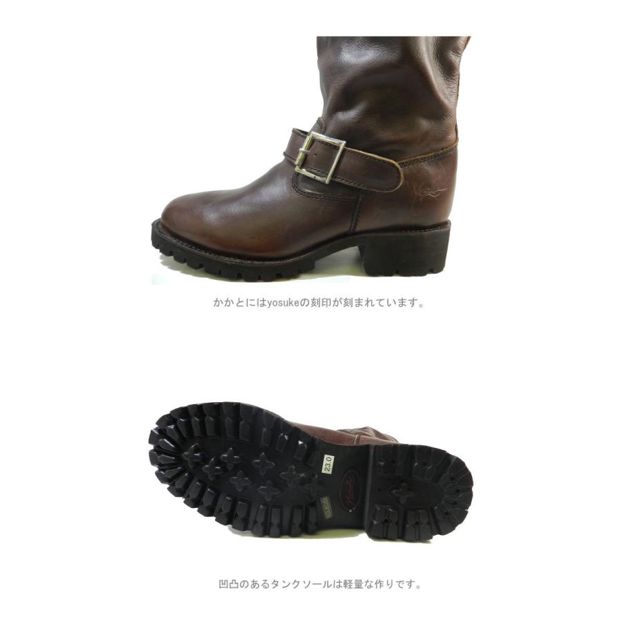 YOSUKE ヨースケ 厚底 ブーツ YOSUKEくしゅくしゅ加工 本革 YOSUKE ヨースケ 厚底 ブーツ YOSUKEくしゅくしゅ加工 本革