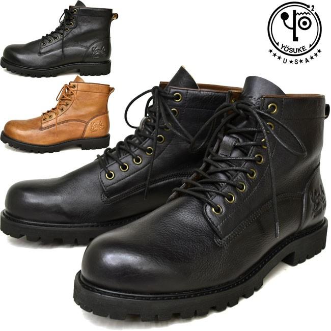 ヨースケ ブーツ Yosuke レースアップブーツ 本革 レザー ショートブーツ メンズ Y 靴のibc 通販 Yahoo ショッピング