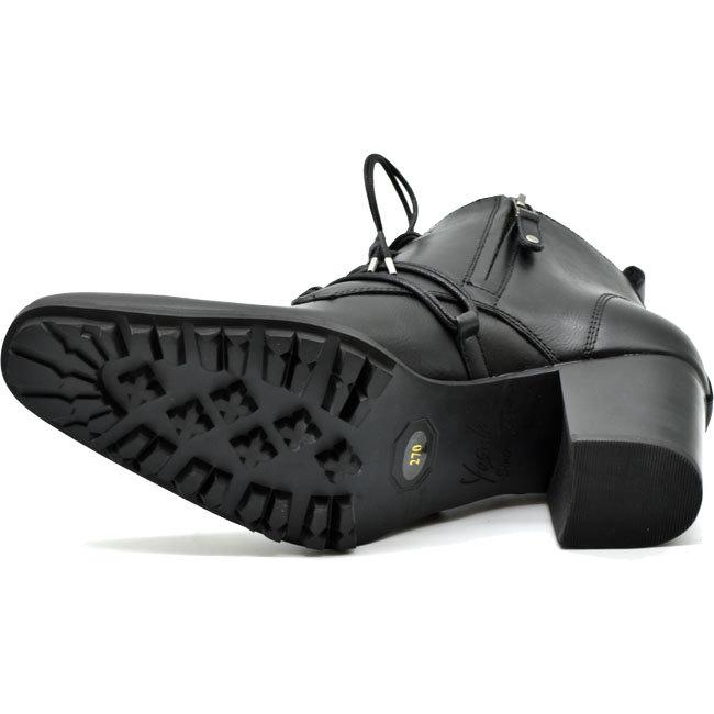 YOSUKE ヨースケ ヒールブーツ レースアップブーツ ロングノーズ メンズ チゼルトゥ 厚底ブーツ 型押し 3300060 ロングノーズ チゼルトゥ YOSUKE レースアップブーツ 厚底ブーツ