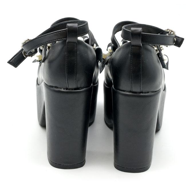 YOSUKE ヨースケ 厚底パンプス ストラップパンプス