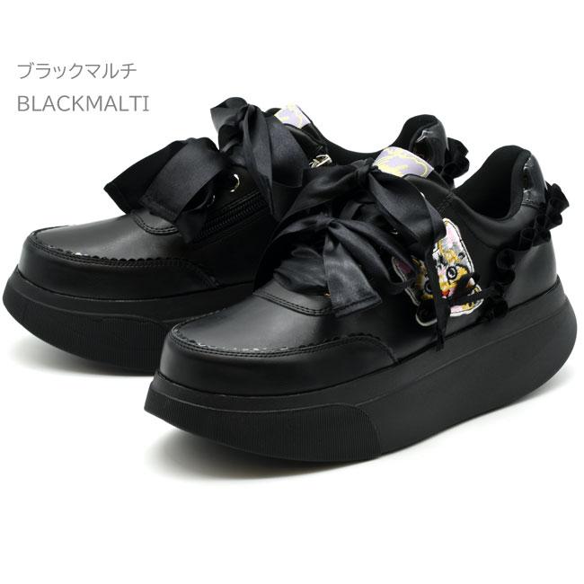 YOSUKE ヨースケ 厚底スニーカー ハイソール リボン レディース YOSUKE ヨースケ 厚底スニーカー ハイソール リボン レディース