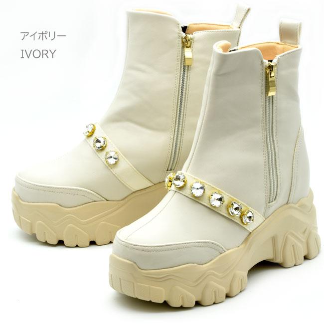 YOSUKE（ヨースケ） ブーツ レディース 厚底 ブラック 黒 厚底ブーツ
