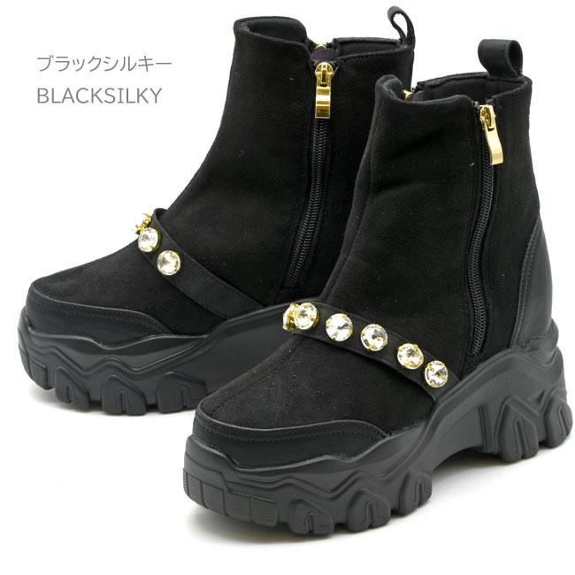 YOSUKE（ヨースケ） ブーツ レディース 厚底 ブラック 黒 厚底ブーツ