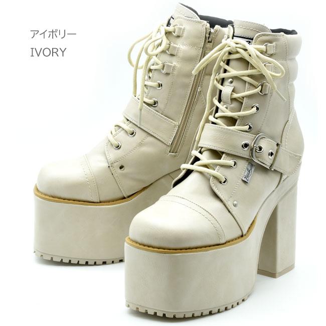 YOSUKE（ヨースケ） レースアップブーツ 厚底ブーツ ショートブーツ