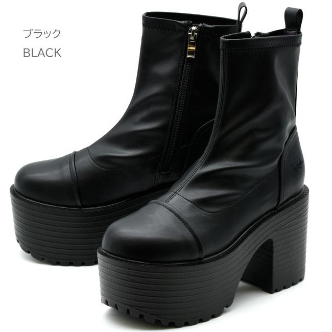 YOSUKE（ヨースケ） ブーツ レディース 厚底 ブラック 黒 厚底ブーツ