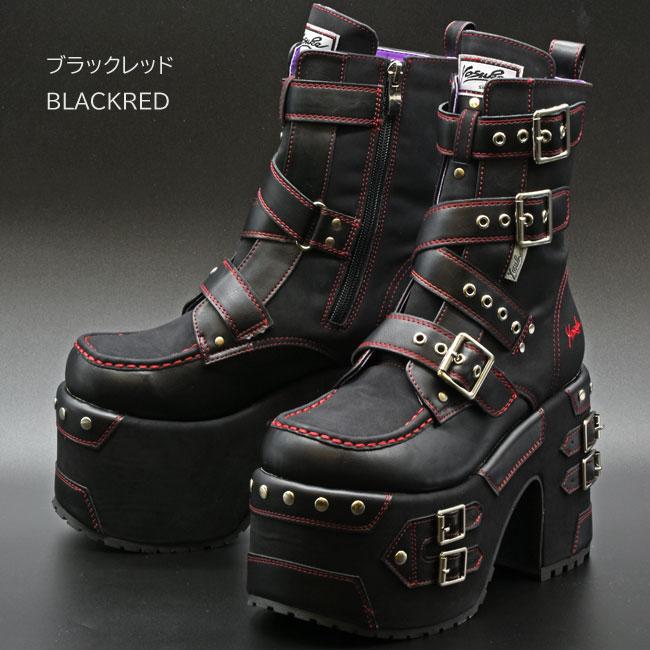 YOSUKE（ヨースケ） ブーツ レディース 厚底 ブラック 黒 厚底ブーツ