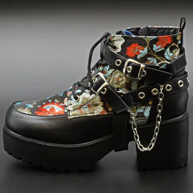 YOSUKE（ヨースケ） メンズ ブーツ スニーカー 厚底 ブラック 黒