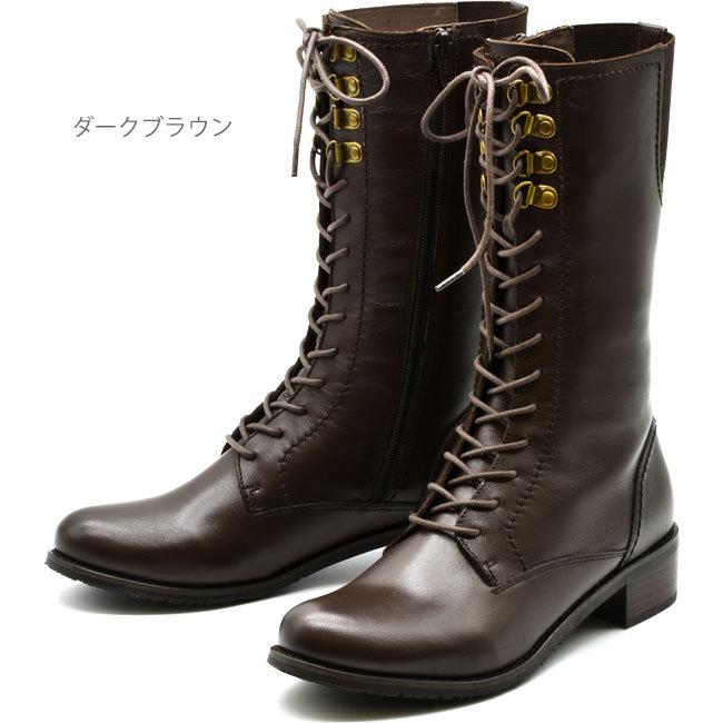 YOSUKE（ヨースケ） レースアップブーツ ロングブーツ 本革 レザー