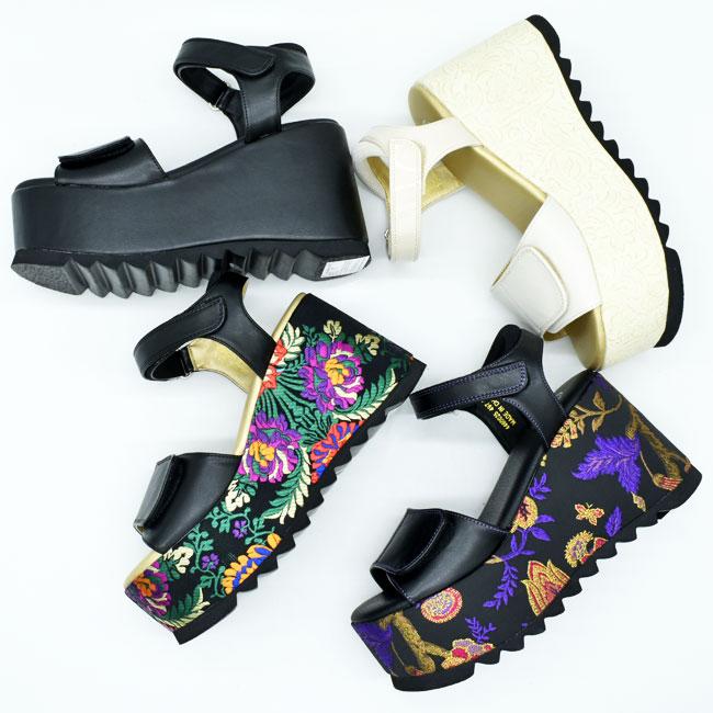 YOSUKE ヨースケ 厚底 サンダル アンクルストラップ ハイソール