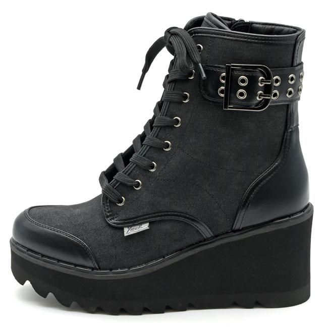 YOSUKE（ヨースケ） ブーツ レディース 厚底 ブラック 黒 厚底ブーツ