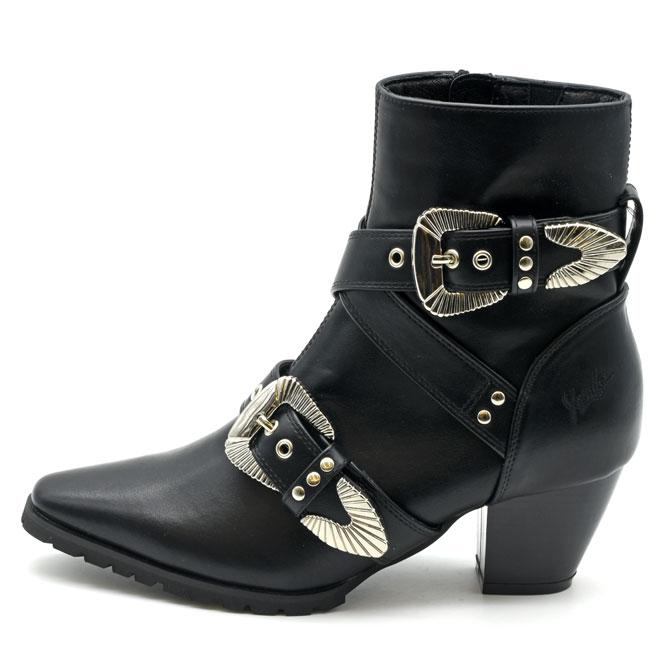 YOSUKE（ヨースケ） ブーツ レディース 厚底 ブラック 黒 ウエスタン