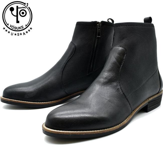 ヨースケ Yosuke ショートブーツ レザーブーツ 本革 レザー レディース ブラック Y 靴のibc 通販 Yahoo ショッピング