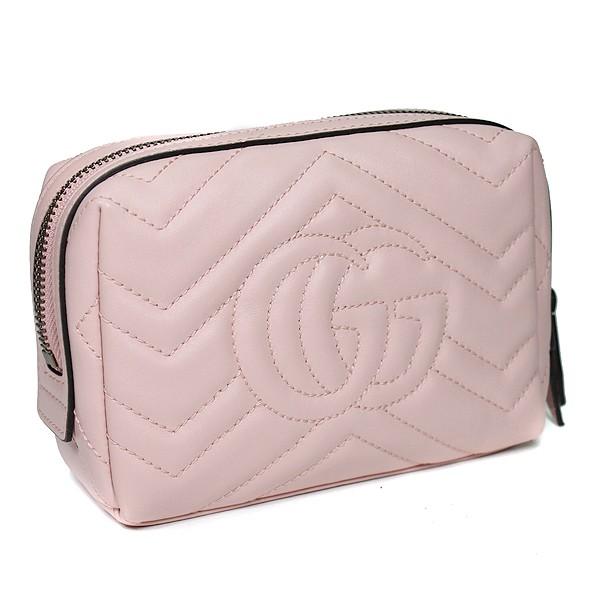 GUCCIグッチ　 GGマーモント ポーチ ピンク　美品 GUCCIグッチ GGマーモント ポーチ ピンク 美品 【公式通販】