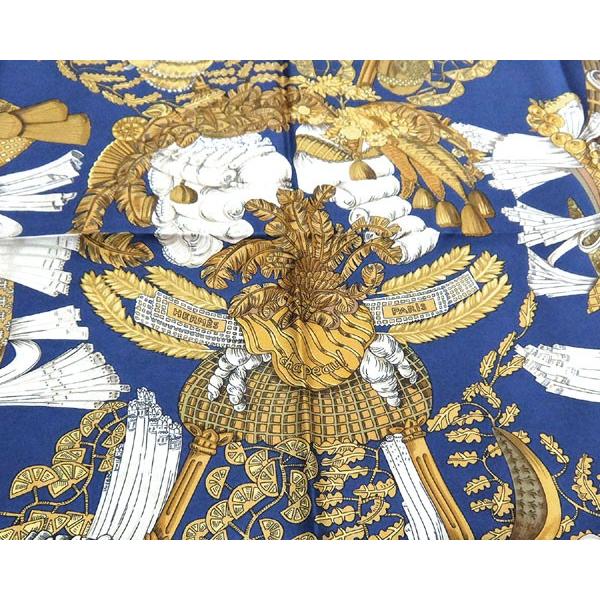 エルメス HERMES スカーフ カレ90 CARRE chapeau 脱帽 ネイビー 