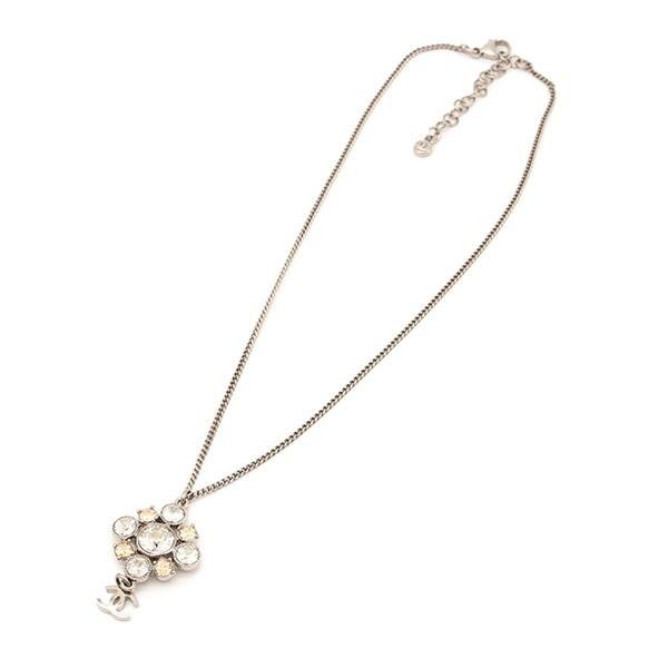 ★バイカラーココマーク★【CHANEL】ラインストーＣＣネックレス CHANEL シャネル ネックレス ペンダント ココマーク CC バイ