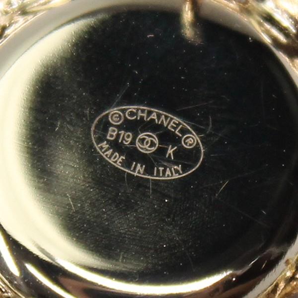 シャネル CHANEL ピアス ココマーク CCマーク ラインストーン フェイクパール B19K 2019年製 レディース 女性用  定番 人気 美品 箱 中古