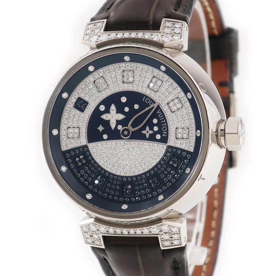 ルイヴィトン Louisvuitton タンブール スピンタイム Q11c3 K18wg無垢 純正ダイヤ Oh済 メンズ 腕時計 ブラック 中古 Houbidou 心斎橋店 通販 Yahoo ショッピング