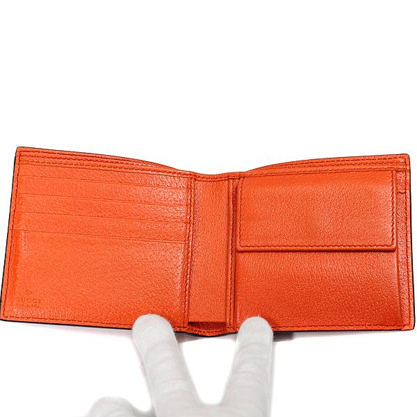グッチ GUCCI 二つ折り財布 ニューウェブ ロゴ オレンジ レザー グッチ GUCCI 二つ折り財布 ニューウェブ ロゴ オレンジ レザー