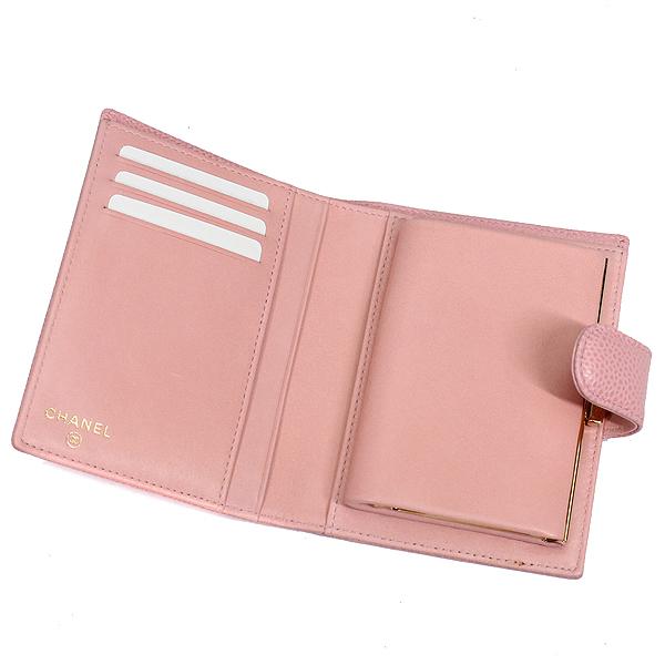 キャビアスキン シャネル CHANEL 二つ折り財布 ココマーク