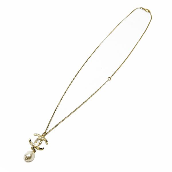 CHANEL シャネル ネックレス ラインストーンパール ゴールド GP 12A 12 