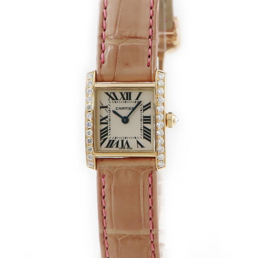 カルティエ Cartier タンクフランセーズ SM 2385 K18YG無垢 ダイヤ 
