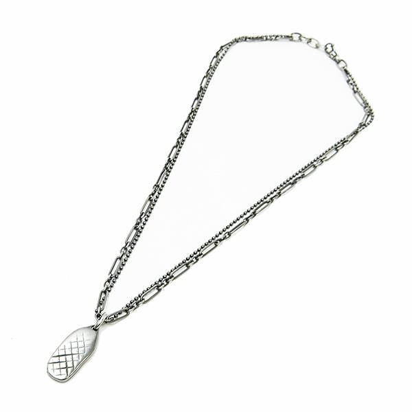 美品‼︎ Bottega Veneta ボッテガヴェネタ プレート ネックレス BOTTEGA VENETA ほぼ新品 ボッテガ ヴェネタ イントレチャート