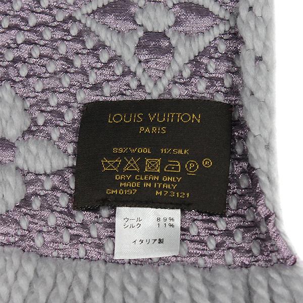 ルイヴィトン マフラー エシャルプ ロゴマニア シャイン ライラック