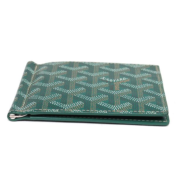GOYARD ゴヤール 二つ折り財布 マネークリップ付き グリーン GOYARD ゴヤール 二つ折り財布 マネークリップ付き グリーン