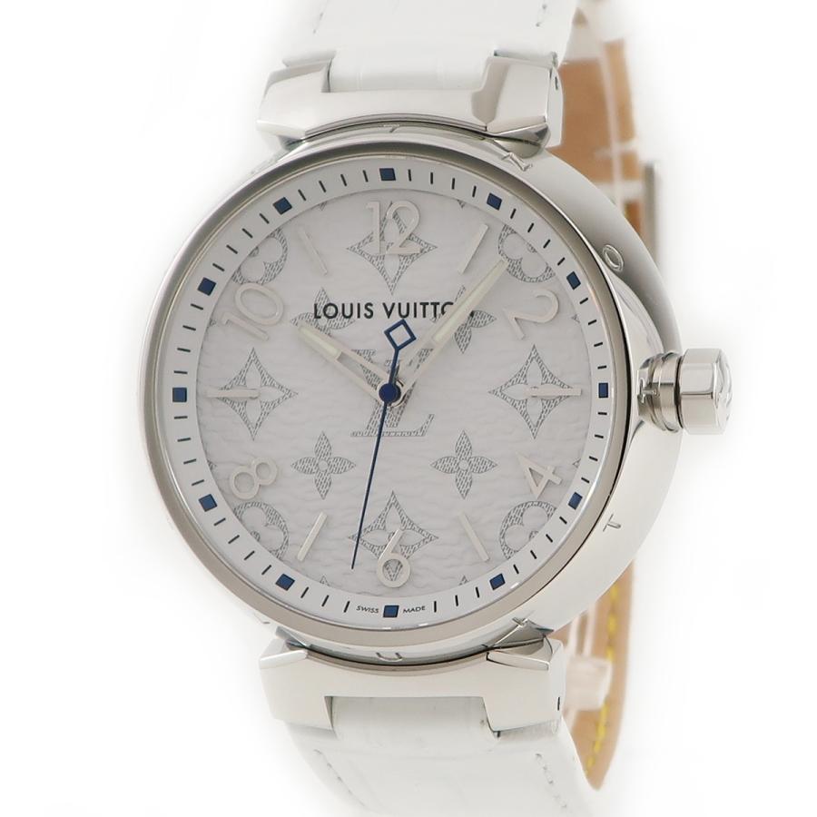 ルイヴィトン Louisvuitton タンブール Gm モノグラム ホワイト Qa114 白 メンズ 腕時計 クオーツ ホワイト 中古 Houbidou 心斎橋店 通販 Yahoo ショッピング