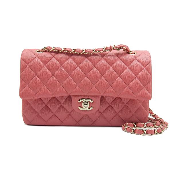 生まれのブランドで 中古 キャビアスキン ピンク Wフラップ チェーン マトラッセ ショルダーバッグ Chanel シャネル ピンク レザー チェーンショルダー シャネル 新品同様 バッグ Granobrew Com Br