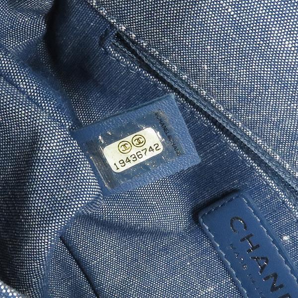 シャネル デニム マトラッセ ココマーク チェーンショルダーバッグ ネイビー CHANEL - 良品 CHANEL シャネル ココマーク マトラッセ デニム