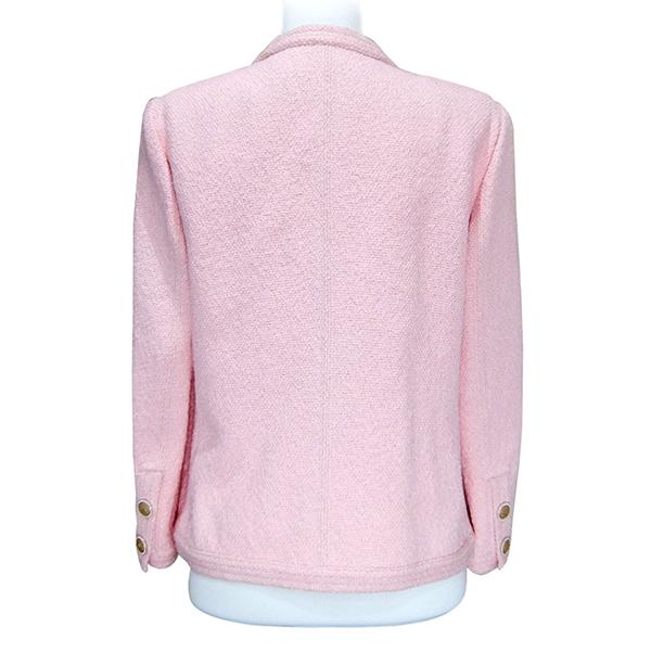 CHANEL シャネル ノーカラージャケット パールココボタン CHANEL シャネル ノーカラージャケット パールココボタン