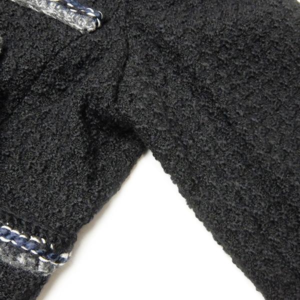 美品　CHANEL シャネル　ノーカラー 　ジャケット　ツイード　ブラック CHANEL シャネル ノーカラージャケット ツイード フロントジップ