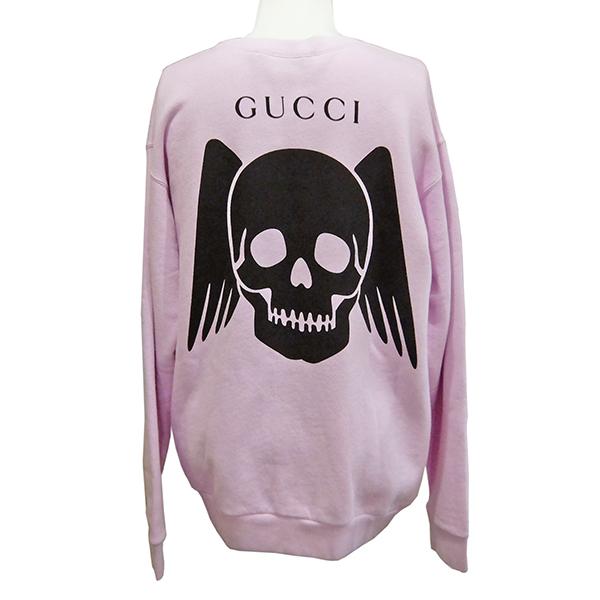 GUCCI グッチ スウェット スカルプリント トレーナー ピンク系パープル 