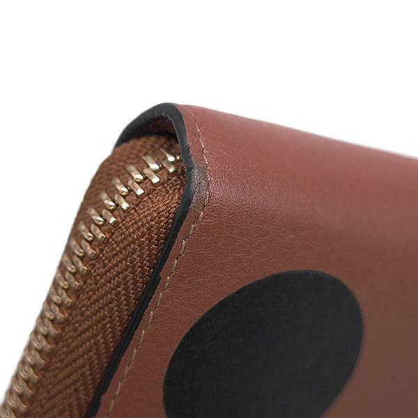 LOEWE ロエベ 長財布 ドット ラウンドファスナー ブラウン×黒 LOEWE ロエベ 長財布 ドット ラウンドファスナー ブラウン×黒