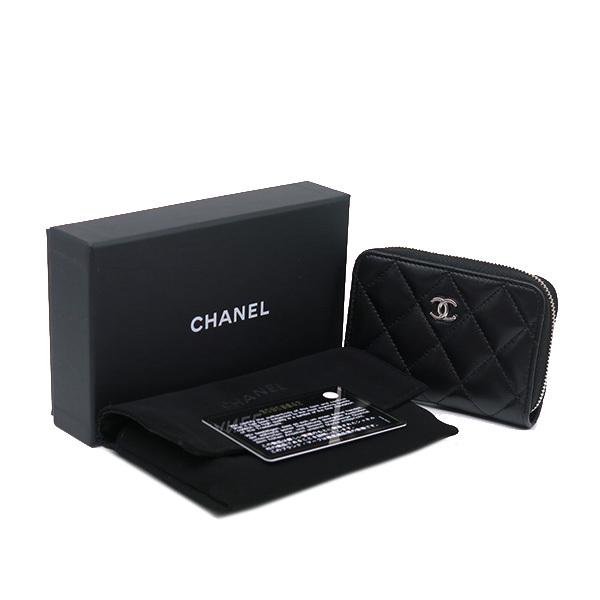 美品✨シャネル　ラムスキン　マトラッセ　ブラック　ココマーク　コインケース CHANEL シャネル 財布 コインケース AP3988 B16265 ブラック