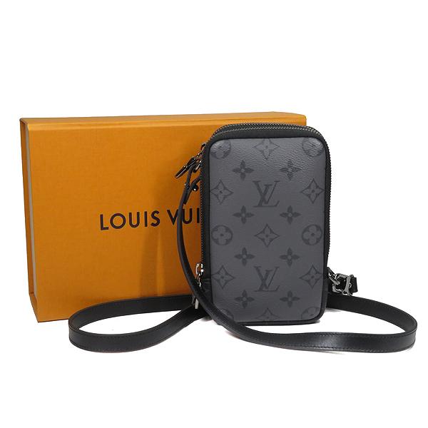LOUIS VUITTON ルイヴィトン 2WAYバッグ ダブルフォン ポーチ グレーX 