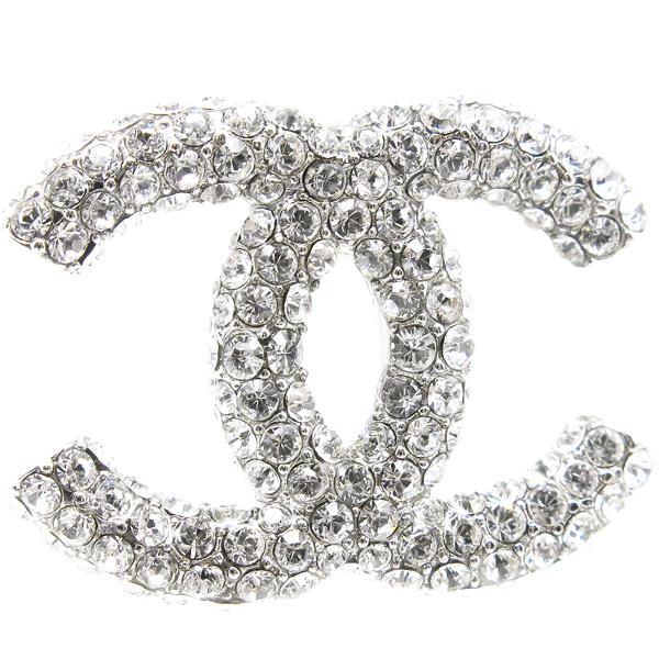 CHANEL シャネル ピアス ココマーク シルバー GP ラインストーン CHANEL シャネル ピアス ココマーク シルバー GP ラインストーン