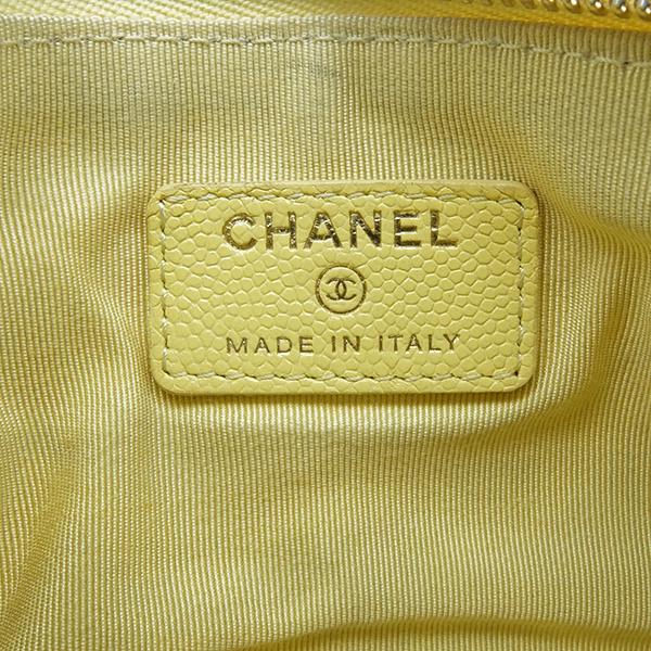 マトラッセ シャネル CHANEL ポーチ クラシック ミニポーチ イエロー 