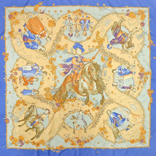 史上最も激安 ブルー 小さな王子様たち カレ90 エルメス 新品同様 オレンジ シルク スカーフ Carre カレ90 エルメス 財布 帽子 ファッション小物 Vinfra Es