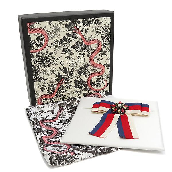 GUCCI グッチ ブローチ ウエブ リボン ビジュー パール レッドX GUCCI グッチ ブローチ ウエブ リボン ビジュー パール レッドX