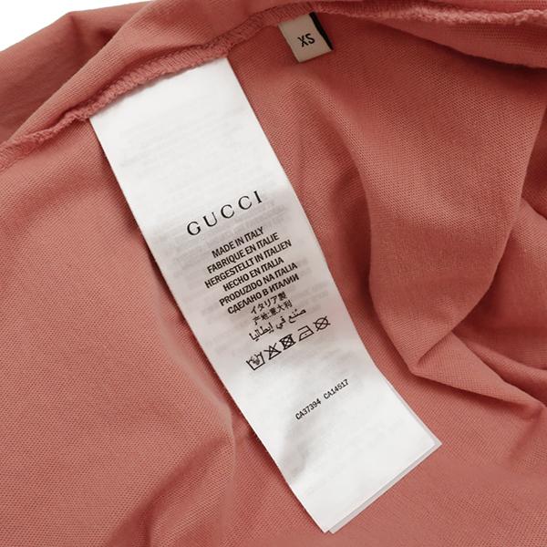 GUCCI グッチ 半袖Tシャツ ロゴプリント 犬モチーフ ピンク GUCCI グッチ 半袖Tシャツ ロゴプリント 犬モチーフ ピンク