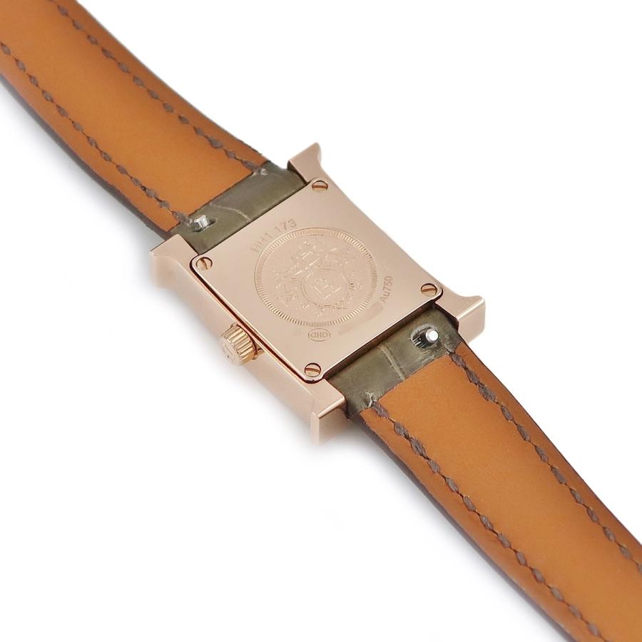 HERMES 【3年保証】 エルメス Hウォッチ ミニ HH1.173 K18PG無垢 HERMES 【3年保証】 エルメス Hウォッチ ミニ HH1.173 K18PG無垢