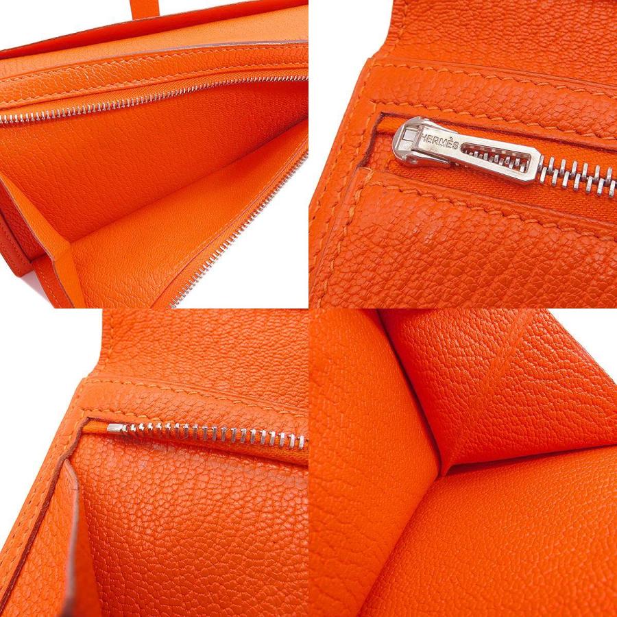 HERMES エルメス 長財布 ベアン クラシック オレンジ シェーブル HERMES エルメス 長財布 ベアン クラシック オレンジ シェーブル
