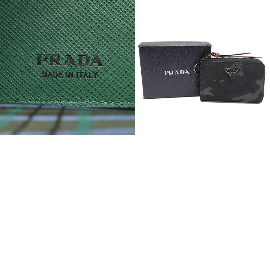 PRADA プラダ コインケース カモフラージュ ブラック×グレー PRADA プラダ コインケース カモフラージュ ブラック×グレー