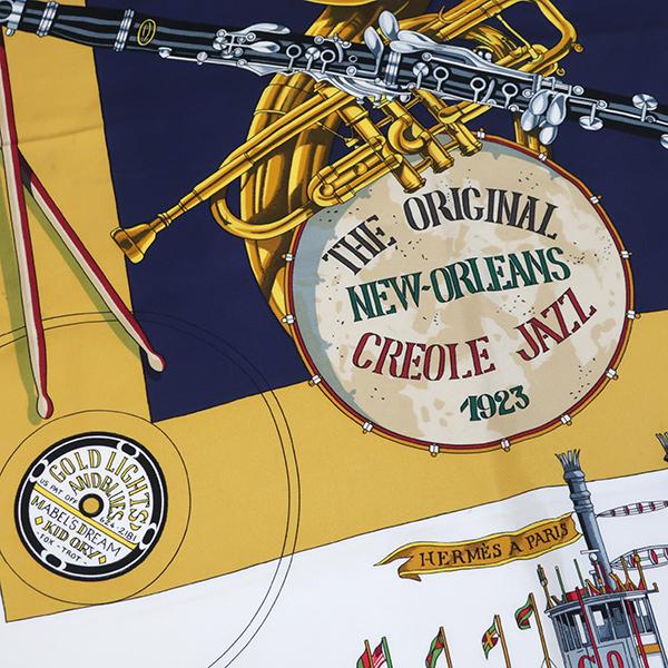 HERMES エルメス スカーフ カレ90 マルチカラー シルク 【NEW ORLEANS  