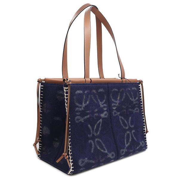 LOEWE ロエベ トートバッグ クッショントート アナグラム ネイビー 