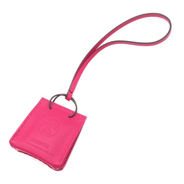 エルメス  バッグチャーム サックオランジュ ローズメキシコ アニョーミロ スイフト Y刻印(2020年製) バッグモチーフ 新品 未使用