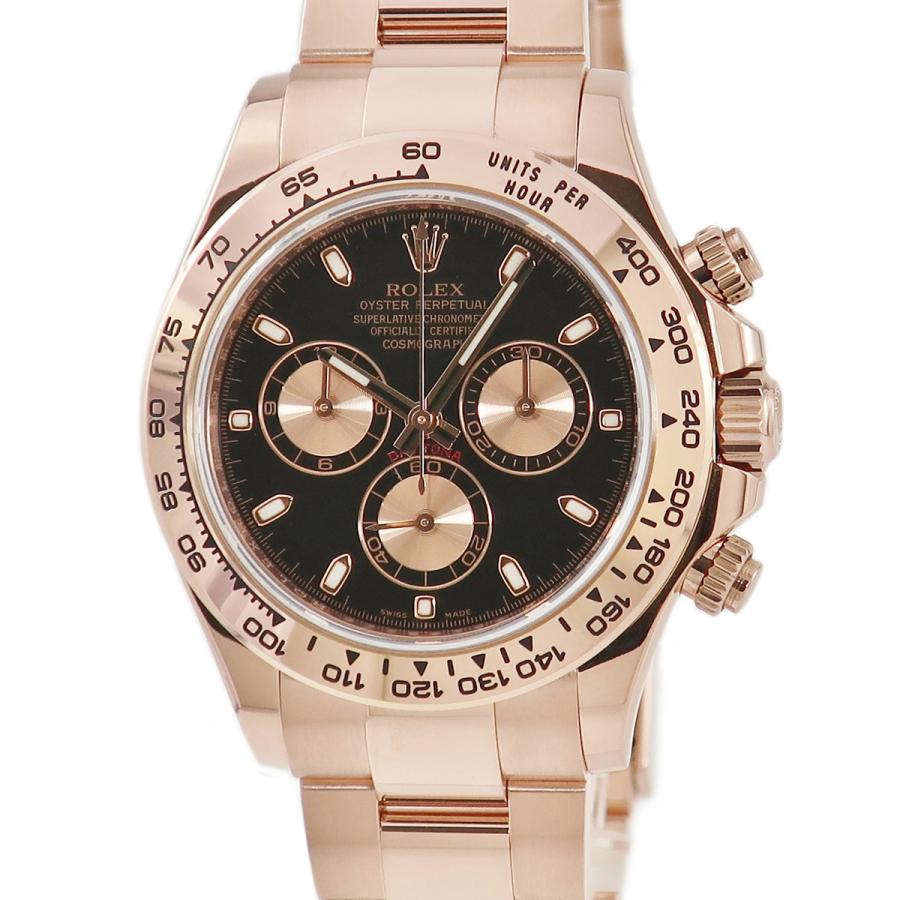 【超新作】 デイトナ コスモグラフ ロレックス 【3年保証】 116505 腕時計 メンズ 自動巻き 黒 K18RG無垢 ランダム番 腕時計